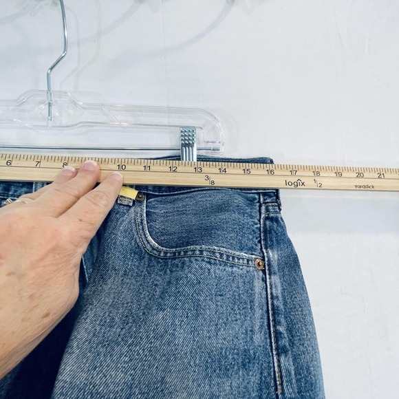 Levis 505 Jeans Mens 32x32 Blue Medium Wash Regular Fit Straight Denim Pants - Picture 6 of 13